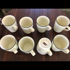Crate and Barrel coffee mugs set of 8